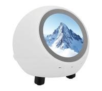 Greensen AI Desk Robot Companion ABS Jouet Robot Parlant Intelligent avec écran de 1,28 Pouces Bluetooth 5.0 Réveil Vocal Horloge Météo Musique Vidéo pour Bureau à Domicile Bureau Enfants Adultes