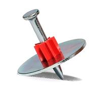 Greensen Attaches Rondelles Clous, Kit de Goupilles en Acier 100PCS avec Rondelle de 20mm de Diamètre pour Plafond Mur en Ciment Sol en Béton Meuble Moulure en Bois