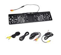 Greensen Caméra de recul avec caméra, support de plaque d'immatriculation sans fil, caméra de recul HD, caméra de recul sans fil, angle de 170 °, fonction vision nocturne