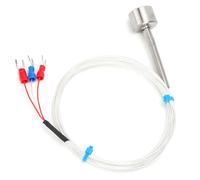 Greensen Capteur de Température Magnétique PT100 Sonde en Acier Inoxydable 304 Capteur de Surface à Réponse Rapide 140 à 302 °F Conception de Contact Magnétique à 3 Fils pour Moteur de Pompe de (1m)