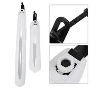 Greensen Conception de Bande Réfléchissante Mountain Road Bicycle Mudguard Set Installation Facile Adaptée au Vélo Pliant, Noir (White)