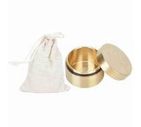Greensen Conteneur de Pilule en Laiton, Petite Boîte à Bijoux en Laiton Pur, Boîte de Rangement Feuilles thé, Mini-porte-pilule étanche avec Charme Rétro, Style Vintage Unique, Idéal pour Stocker