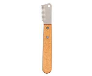Greensen Couteau à Dépouiller pour Chien, Outil de Toilettage pour Animaux Enlèvement de Poils pour Chiens Chats Chevaux à Usage Professionnel avec Manche en Bois