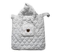 Greensen Couverture de Porte-Bébé, Couverture Anti-Vent et Anti-Soleil pour Poussette avec Capuche Ludique à Motifs pour Nouveau-Nés, Siège Auto, Aventures en Plein Air (Beige)