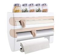 Greensen Dérouleur Mural Film Alimentaire pour Papier Essuie-Tout et Rouleau de Cuisine, Dérouleur Cuisine Derouleur Film Alimentaire Mural, Derouleur Mural Rangement Essuie Tout