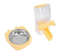 Greensen Distributeur de Nourriture pour Chat Suspendu, Grand Capacité Gain de Place Mangeoire pour Animal de Compagnie Suspendue avec Design Unique pour Cage et Enclos (Yellow)