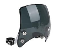 Greensen Écran de Style Rétro Réglable du Pare-Brise pour Fourche Avant 1,5-1,6 Pouces, Robuste et Durable, Installation Facile pour XL, Matériau Acrylique (Black)