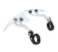 Greensen Écran de Style Rétro Réglable du Pare-Brise pour Fourche Avant 1,5-1,6 Pouces, Robuste et Durable, Installation Facile pour XL, Matériau Acrylique (Transparent)