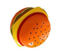 Greensen Ensemble de Petites Assiettes à Hamburger, Assiettes à Apéritif Empilables en Plastique ABS, Ensemble de 6 Plats à Sauce en Forme de Hamburger 14 X 10 Cm pour les Barbecues, les Collations,
