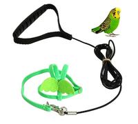 Greensen Harnais de Vol pour Oiseau Corde de Traction, Laisse Élastique pour Harnais D'Oiseau pour Conures Perruches Inséparables Ajustable Doux et Soyeux avec Petit Mousqueton