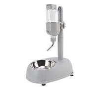 Greensen Hauteur Réglable 2 en 1 Bol de Distributeur d'eau et Alimentaire avec Une Buse à Bille, Mangeoire Automatique de Chat Détachable Non GLIP