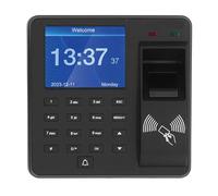 Greensen Horloge Pointeuse, Horloges Pointeuses pour Employés Petite Entreprise avec Reconnaissance Digitale Mot de Passe Carte d'Identité Machine de Pointage Téléchargement