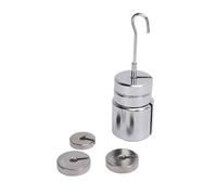 Greensen Jeu de Masses Fendues pour Laboratoire, 6PCS 200g 50g 20g 10g, Ensemble de Poids Fendus, Jeu de Masses Fendues pour Laboratoire avec Support et Boîte de Rangement pour