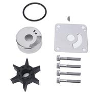 Greensen Kit de Roue à Aubes pour Pompe à Eau, Remplacement pour Moteur Hors-bord 2 Temps 1988 à 2009, avec Roue à Aubes et Accessoires, pour Réparation du Système de Refroidissement du