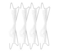 Greensen Lot de 10 Crochets de Support pour Tomates, Crochets Grimpants pour Plantes de Jardin en Fer avec 10 Mètres de Cordon, Crochets en J pour Support de Tomates pour Concombres,