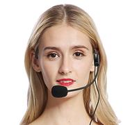 Greensen Lot de 2 Microphones à Tête Mini XLR en Métal ABS TA3F avec Amplificateur à 3 Broches, Micro Cardioïde Réglable pour Haut-parleurs de Performance Sportive, Utilisation d'un émetteur sans Fil