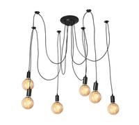 Greensen Lustre Araignée Lustre Salon Industriel, Araignée Rétro et Suspensions de Plafond, Suspension Design Industriel Lustre Minimaliste pour Chambre Salle à Manger Hôtel Bar Décoration (6 têtes)