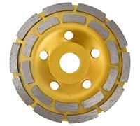 Greensen Meule à Béton Disque diamanté 22,23 Mm Double Rangée pour Meuleuse d'angle en Acier traité Thermiquement Enlèvement Rapide de Matériau pour Béton Granit Marbre Maçonnerie (125mm)