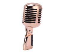 Greensen Microphone Dynamique Cardioïde en Alliage de Zinc, 600 Ohm, 50 à 18 KHz, Inclinaison Réglable, Résistant aux Chocs, pour Performances sur Scène, Discours KTV et Enregistrement en Studio (Or