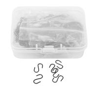 Greensen Mini Crochets en S, Crochets en S en Métal Noir pour Suspension de Bijoux Clés Artisanat, avec Conception en Fer Robuste 1.27cm 200PCS