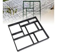 Greensen Moule à béton à couler soi-même, Réutilisable Plastique Béton Moules Chemin Maker Moule pour Jardin 45 x 40 x 4 cm Noir