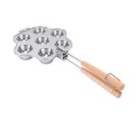 Greensen Moule de Cuisson à Biscuits, Machine à Biscuits à Tartes Ouvertes avec Plaque en Alliage d'Aluminium Antiadhésive et Poignées en Bois, 21 X 43,5 Cm, pour Cupcakes, Tartes, Coquilles de,