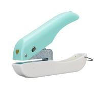 Greensen Perforatrice Simple Petit Trou, Perforatrice Manuelle Mini Coeur à Un Trou pour Papier Artisanal Étiquettes Vêtements Tickets avec Boîte de Récupération des Chutes 9,5 X 4 Cm