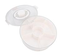 Greensen Plateau de Service Divisé Sous Vide, Boîte à Collations Sous Vide avec Design à Poussoir, 6 Compartiments Amovibles pour Fruits, Noix, Snacks et Fêtes.