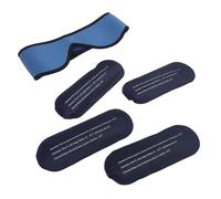 Greensen Pochette de Glace Faciale avec 4 Sachets de Gel Réutilisables, Pack de Froid pour Soulager les Douleurs à la Mâchoire, TMJ, Chirurgie Buccale, Extraction Dentaire, Implants (BLUE)