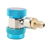 Greensen R134A Adaptateur de Raccord Rapide AC, Coupleur Extracteur de Bille de Valve avec Protection de Manchon pour Côté Haute et Basse Pression pour Diagnostic Recharge Évacuation du (Basse