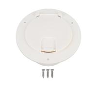 Greensen RV Cover Electrique Rond pour Câble, Fixation Sécure en Nylon Couvercle de Verrouillage Robustecran Coulissant Charnières Renforcées Large Bords Extérieurs pour Interface de