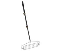 Greensen Sand Trap Rake, 304 Stainless Steel Bunker Rake with Retractable Aluminum Alloy Pole and EVA Sponge Handle, for Long Jump Sand Pit Track Garden