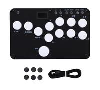 Greensen Street Game Stick, Fight Stick pour Switch 2 10 avec Effets Lumineux RGB Clés Hot Swappable 12 Touches Faible Latence Inférieure à 1ms