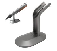 Greensen Support de Bureau pour Sèche-cheveux, Support Métallique Stable Anti-dérapage Gain de Place avec Couche Protectrice en Silicone, pour Lisseur Airstrait HT01 et Sèche-cheveux (Gris argent)