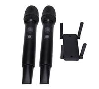 Greensen Système de Microphone sans Fil en Alliage d'aluminium et Module ABS True Diversity Micro sans Fil Portable avec 2 Microphones pour l'hébergement de Discours de Chant karaoké
