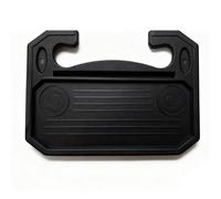 Greensen Tableau de Volant, Plateau de Voiture Antidérapant avec 2 Porte-Gobelets et Surface Texturée, Poste de Travail Portable pour Manger, Travailler et Lire en Voiture, Adapté à 16,5 (Black)