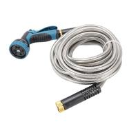 Greensen Tuyau D'Arrosage avec Pulvérisateur, 7,5m Tuyau D'Arrosage Flexible Léger Anti-Enroulement Antirouille pour Lavage de Voiture Nettoyage Usage Extérieur