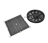 Greensen Ventilateur à Panneau Solaire 10 Pouces 12W, évent D'échappement | Panneau Solaire en Silicium 12V 2A, Moteur à Grande Vitesse de 2000 Tr/min, Taux de Conversion de 23 à 24%, pour Fenêtre de