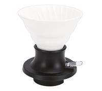 Greensen Verseuse à café en Céramique pour Méthode de Filtration, Cafetière à Immersion Résistante à la Chaleur avec Valve de Commutation Intégrée, pour la Maison, le Bureau et les Voyages (Blanc