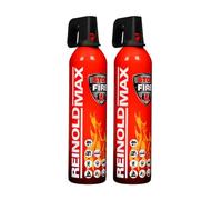 GREENSENSOR Lot de 2 sprays d'extinction d'incendie de qualité supérieure | 2 x 750 g | Réutilisable - Idéal pour la cuisine et la maison | Convient pour les feux de graisse et plus encore