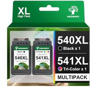 GREENSKY 540 et 541 XL Compatible pour Cartouche Canon 540 541 XL pour Canon MG3650s MG3600 pour PIXMA TS5150 TS5151 TS5100 MG4200 MG3650 MG3550 MG3500 MX475 MX515 MX535 PG540XL Noir CL541XL Couleur