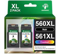 GREENSKY 560 561 XL Remplacement pour Cartouche Canon 560 561 XL pour Canon Pixma TS5350i TS5350 TS5351 TS5351i TS5351a TS7451 TS7450i TS7451a TS7450 TS5352 TS5353 PG560XL CL561XL (1 Noir, 1 Couleur)