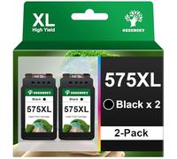 GREENSKY 575XL PG-575XL Cartouches d'encre PG 575 PG575XL 575 XL Remplacement pour Cartouche Canon 575 Cartouche pour Canon PIXMA TS3550i TS3551i TS3750i TR4750i TR4751i TR4755i TR4756i (2 Noir)