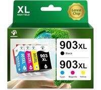 GREENSKY 903XL 903 Cartouche d'encre Compatible pour HP 903XL Cartouche pour HP Officejet 6950 6960 OfficeJet Pro 6960 6970 Cartouche pour 903xl Pack de 4 Cartouches