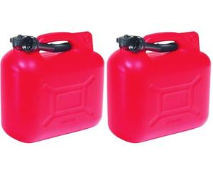 Greenstar 10193 Jerrican Plastique avec bec verseur - Rouge/Noir - 20 L (Lot de 2)
