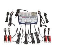 Greenstar 14052 Chargeur x Optimate 3 dans 1 boitier : idéal pour Tester/Charger 4 Batteries en même Temps, de 2 à 30 Ah, Noir