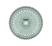 OZAKI Lame pour débroussailleuse 60 dents pointe carbure — 255 mm, alésage 25,4 mm, ép. 1,4 mm