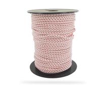 GREENSTAR - Corde De Lanceur - Diamètre 3,5mm - Haute Qualité - Pour Tondeuse, Débroussailleuse, Tronçonneuse & Plus - En Polyamide Blanche - Liseré Rouge - Rouleau De 100m