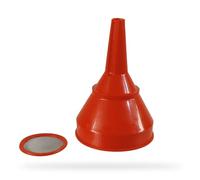 GREENSTAR - Entonnoir En Plastique - Avec Filtre Amovible - Pour Bricolage Ou Mécanique - 100 mm - Rouge