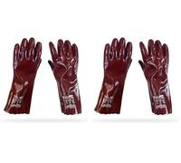 Greenstar Gants Acide - Paire de Gants PVC pour Manipulation de produits liquides, chimiques, pétroliers - Taille 10/L (Lot de 2)